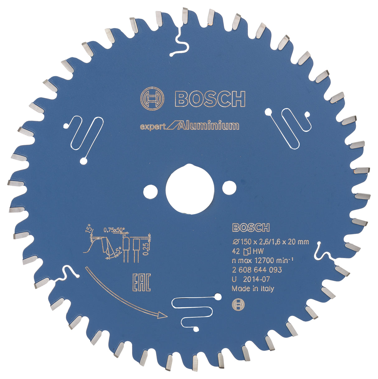 Bosch Professional Circular Saw Blade Expert for Aluminium - 150 x 20 x 2.6 mm, 42 Teeth