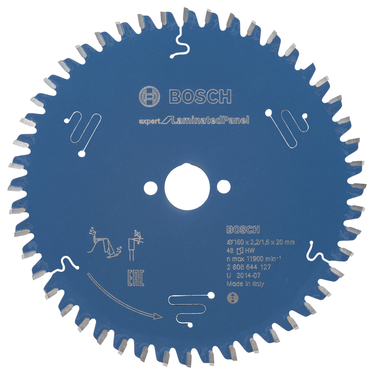 Bosch Professional Circular Saw Blade for Laminated Panel - 160 x 20 x 2.2 mm, 48 Teeth