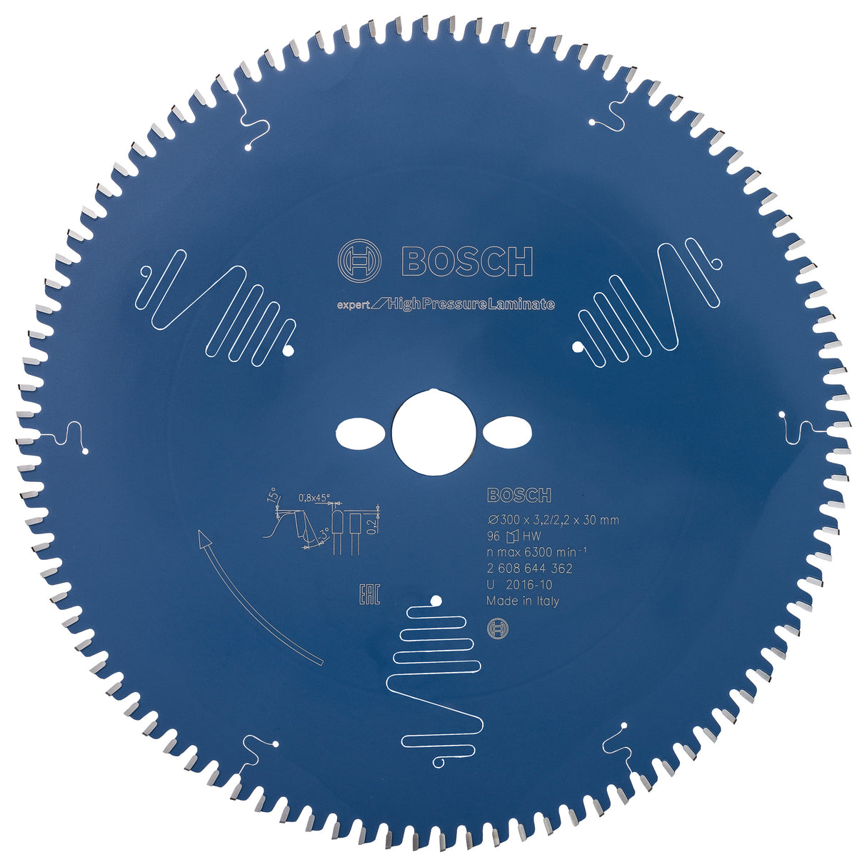 Bosch Professional Expert High Pressure Laminate Circular Saw Blade for Miter Saw - 300x30x3.2x96T