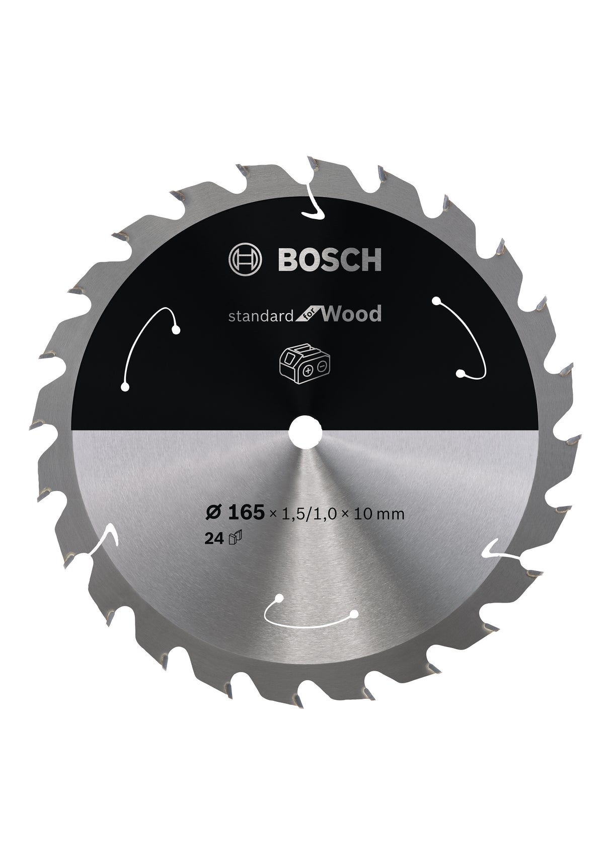 Bosch Professional Circular Saw Blade for Cordless Saws - Standard for Wood - 165x1.5/1x10 T24