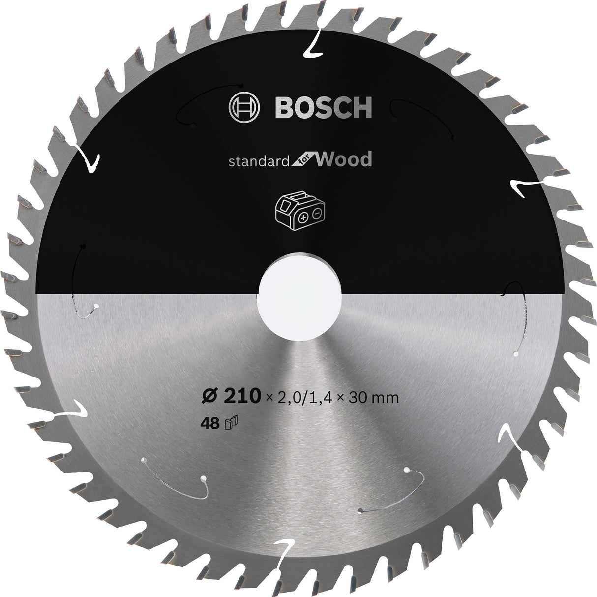 Bosch Professional Circular Saw Blade for Cordless Saws - Standard for Wood - 210x1.7/1.2x30 T48