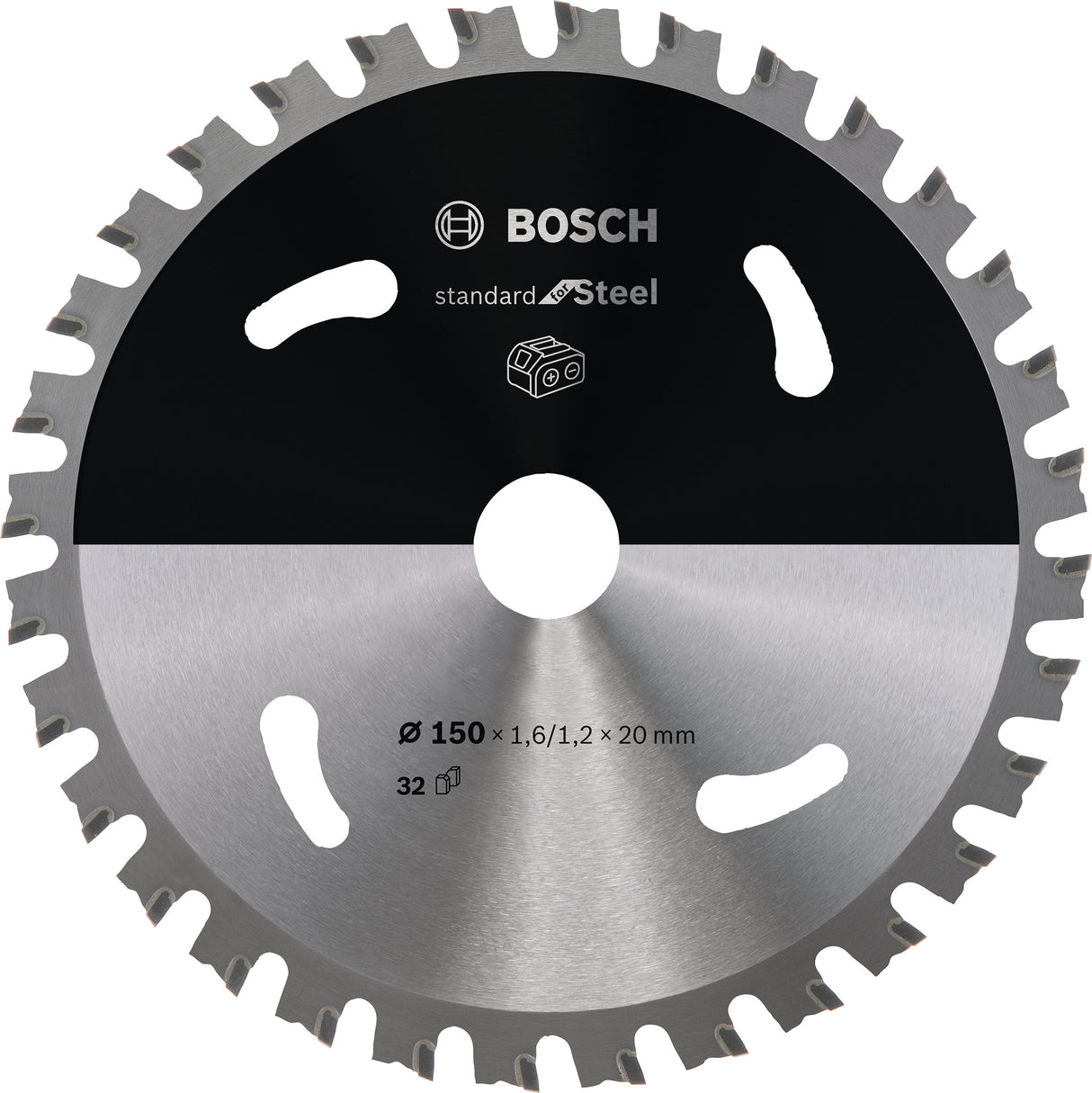 Bosch Professional Circular Saw Blade for Cordless Saws - Standard Steel, 150x1.6/1.2x20 T32