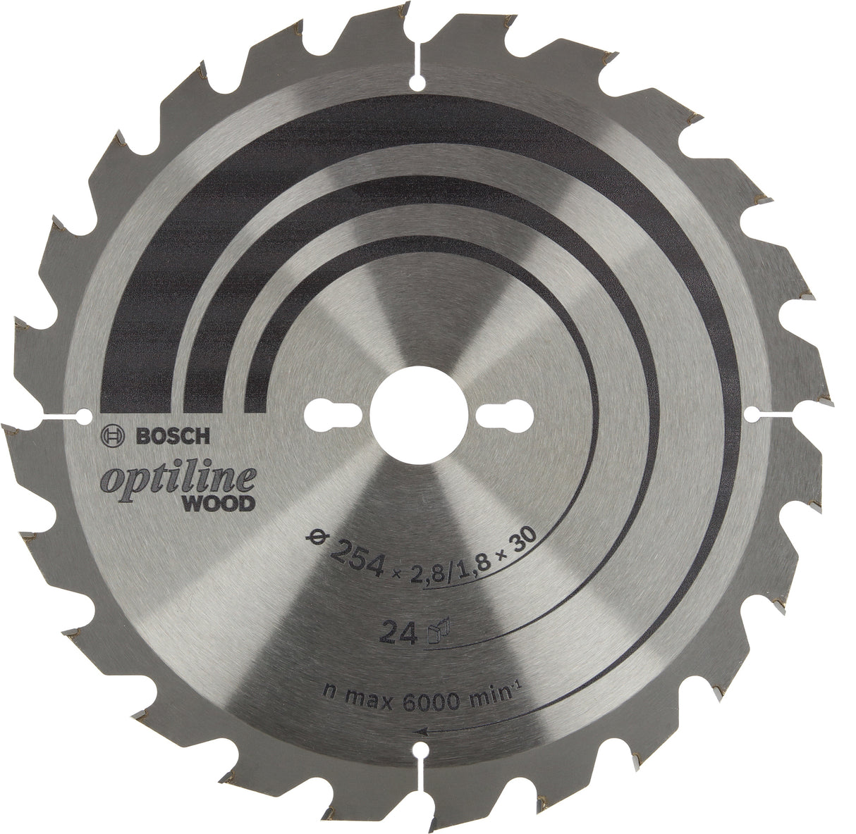 Bosch Professional Optiline Wood Circular Saw Blade - 254x2.6/1.6x30 T24