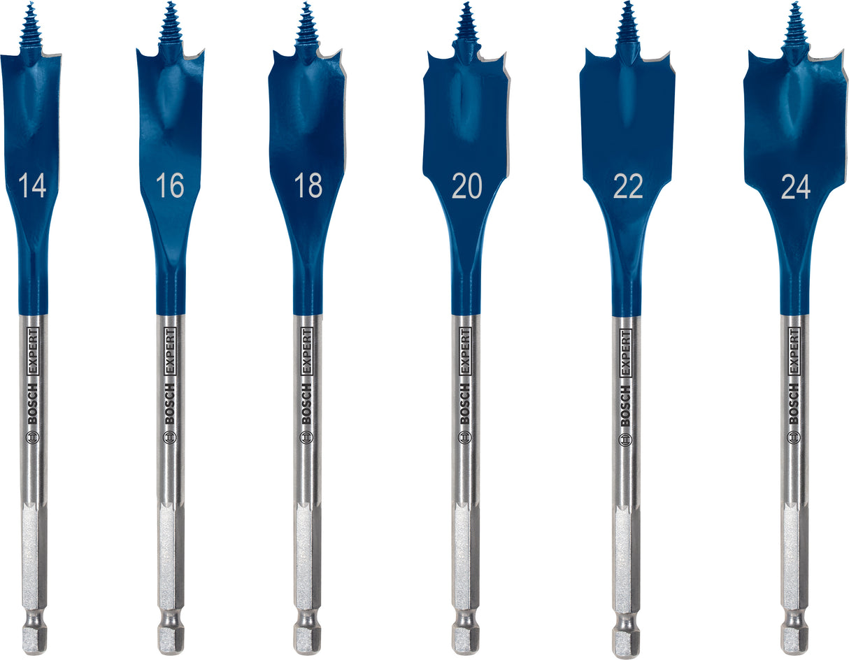 Bosch Professional SelfCut Speed Spade Drill Bit Set - 14/16/18/20/22/24 mm (6 Pieces)