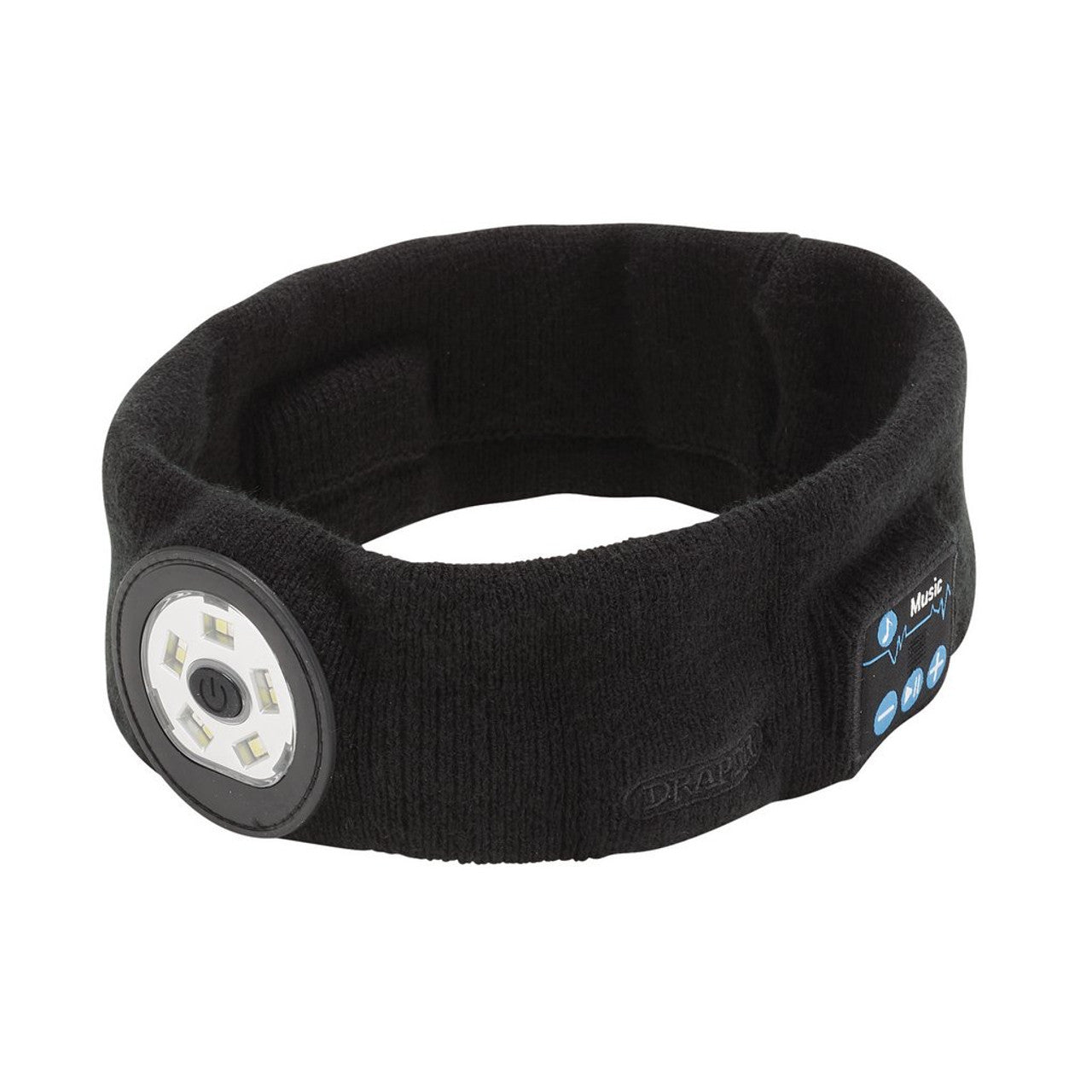 Draper Tools Smart Wireless Rechargeable Headband With Led Head Torch And Usb Charging Cable, Black, One Size