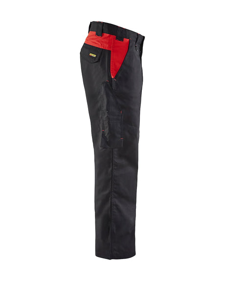 Blaklader Industry Trousers 14041800 - Black/Red #colour_black-red