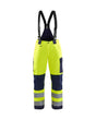 Blaklader Women's Hi-Vis Winter Trousers 7885 #colour_hi-vis-yellow-navy-blue