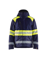 Blaklader Winter Jacket Hi-Vis 4480 #colour_navy-blue-hi-vis-yellow