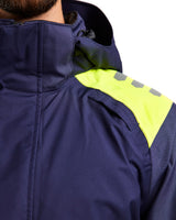 Blaklader Shell Jacket Hi-Vis 4420 #colour_navy-blue-hi-vis-yellow