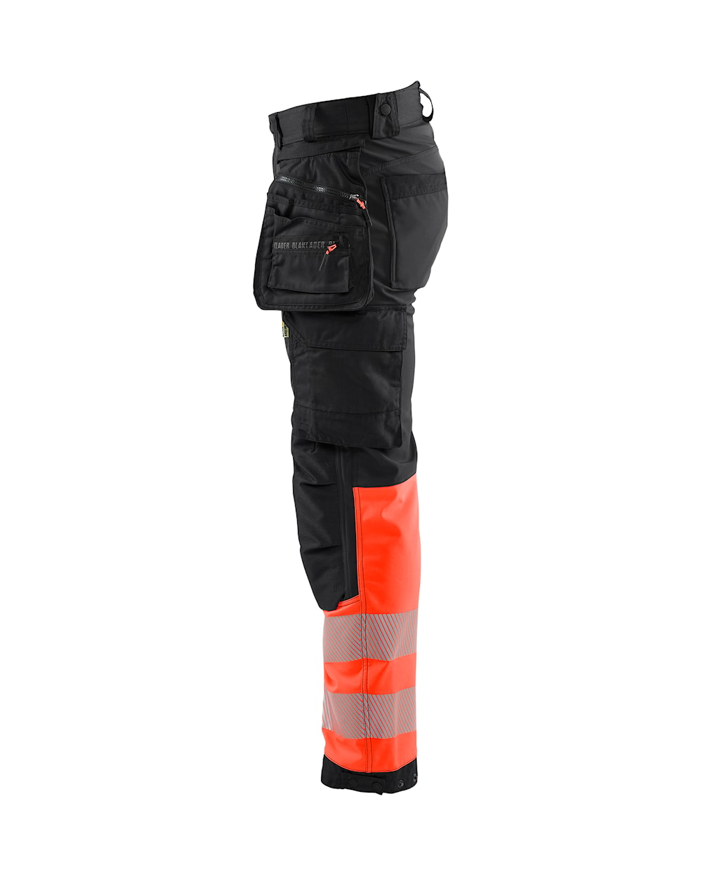 Blaklader Softshell Hi-Vis Trousers 1821 #colour_black-red-hi-vis