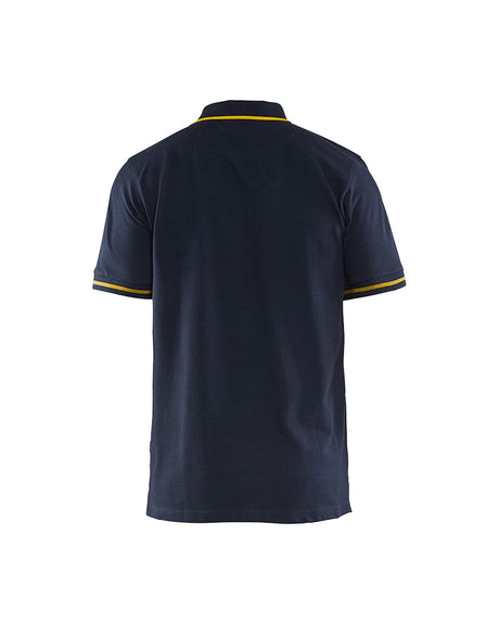 Blaklader Polo Shirt 3389 #colour_dark-navy-yellow