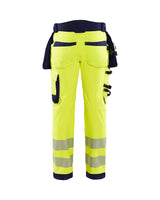 Blaklader Softshell Hi-Vis Trousers 1820 #colour_hi-vis-yellow-navy-blue