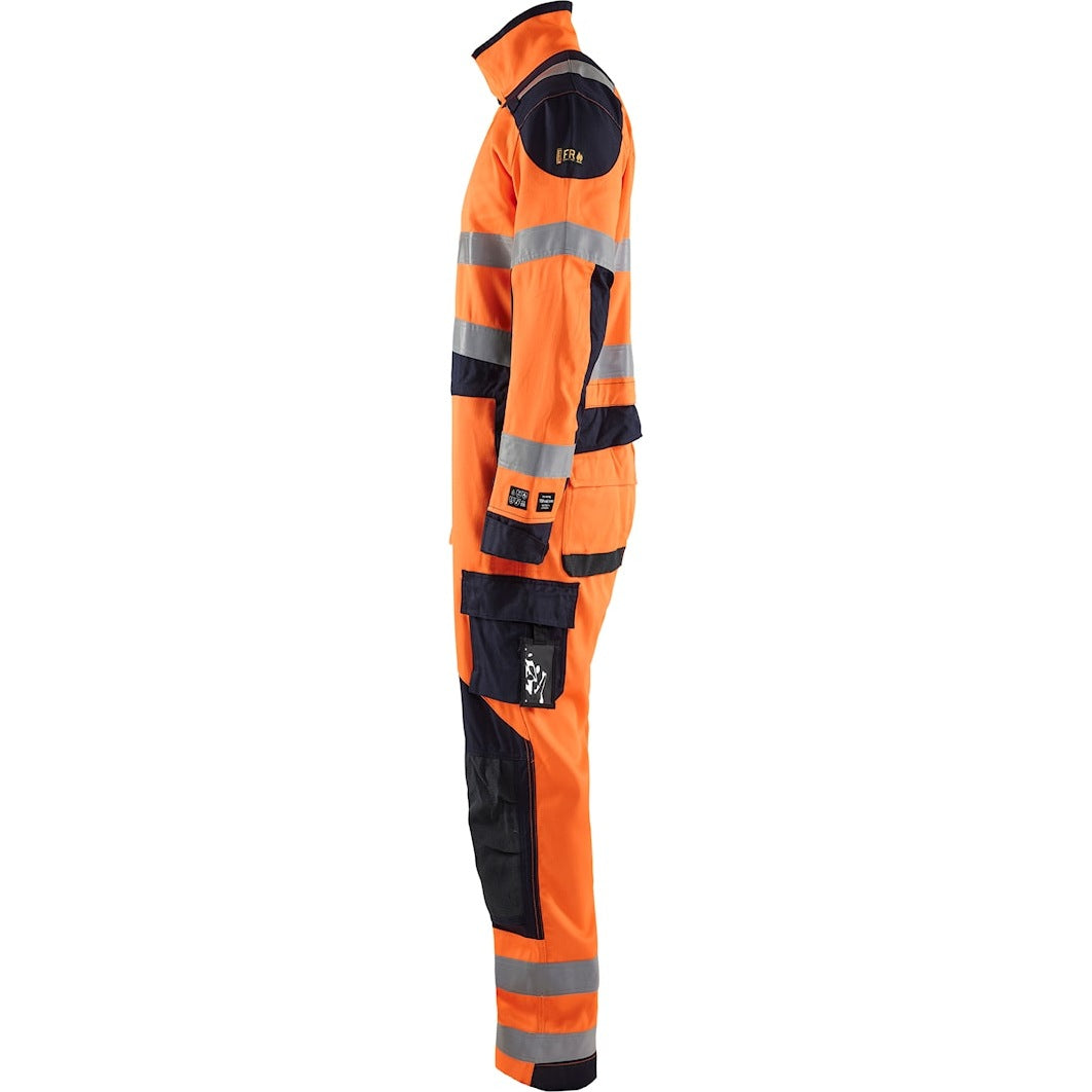 Blaklader Multinorm Inherent Overalls 6089 #colour_orange-navy-blue