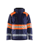 Blaklader Shell Jacket Hi-Vis 4420 #colour_navy-blue-orange