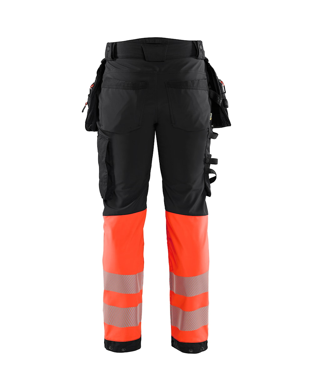 Blaklader Softshell Hi-Vis Trousers 1821 #colour_black-red-hi-vis