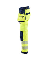 Blaklader Softshell Hi-Vis Trousers Women 7118 #colour_hi-vis-yellow-navy-blue