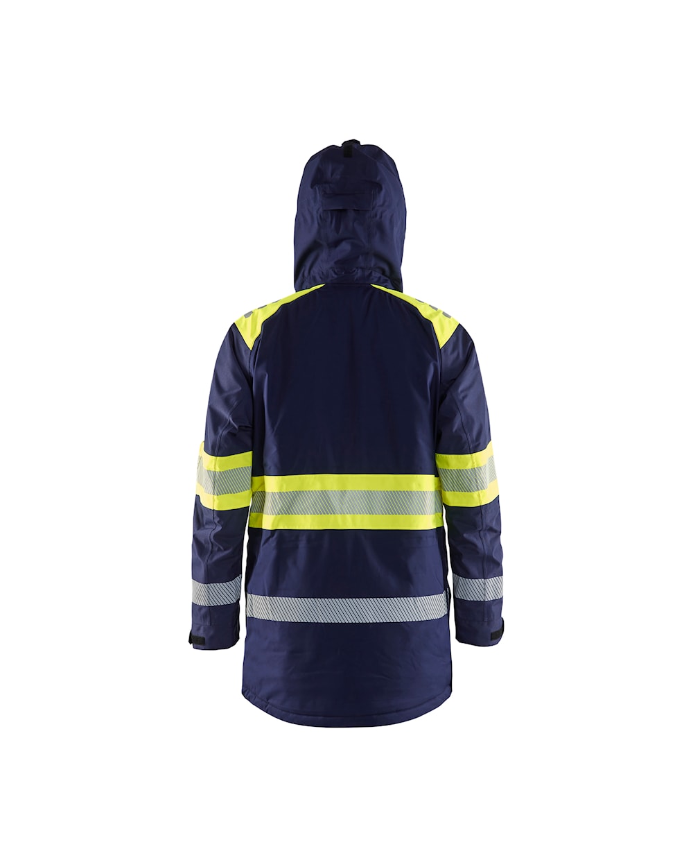 Blaklader Winter Parka Hi-Vis 4485 #colour_navy-blue-hi-vis-yellow