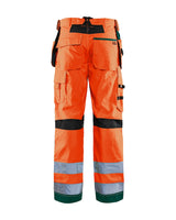 Blaklader Ventilated Hi-Vis Trousers 1565 #colour_orange-green