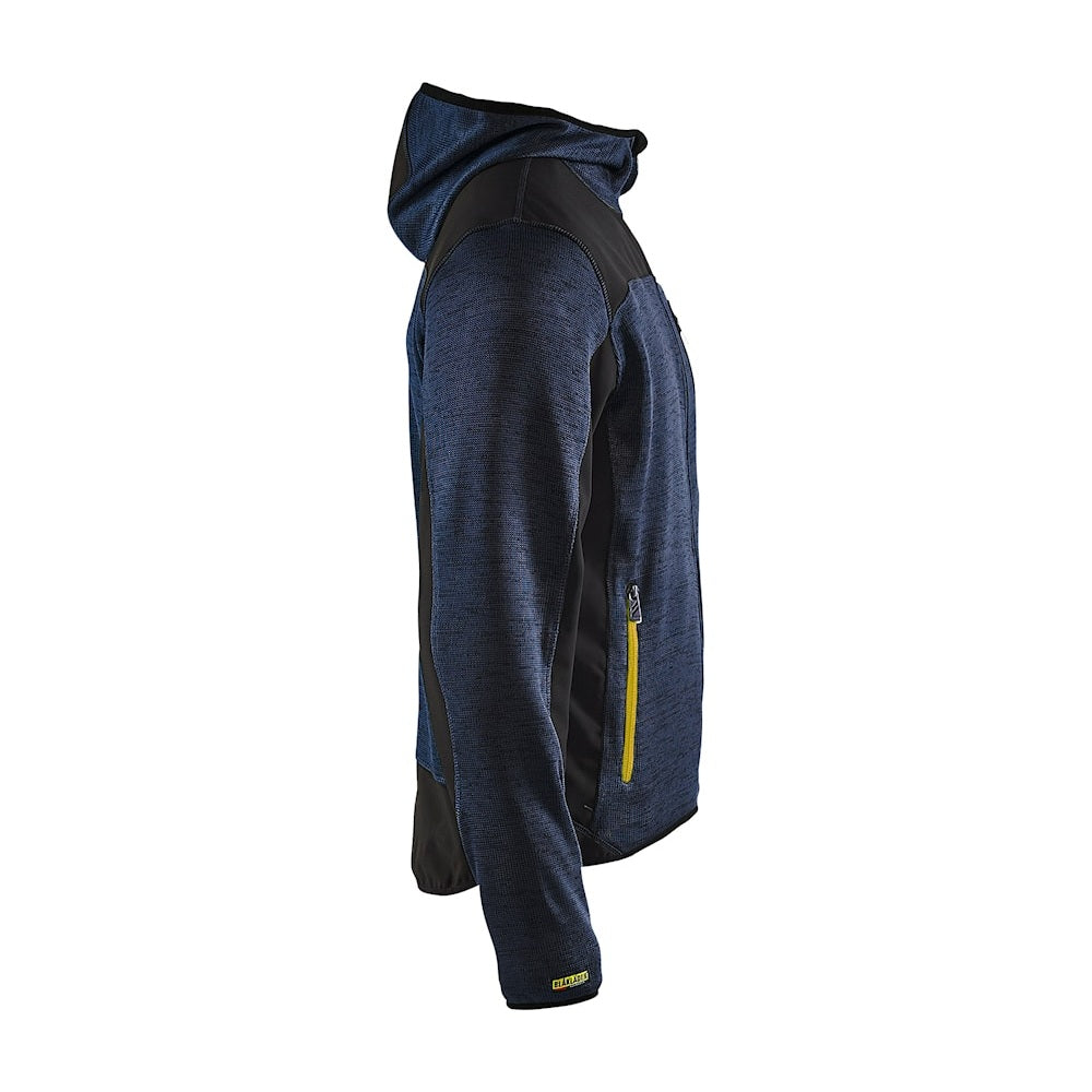 Blaklader Knitted Jacket 4930 #colour_dark-navy-yellow