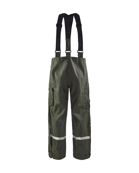 Blaklader Rain Trousers Hi-Vis Level 2 1302 #colour_army-green