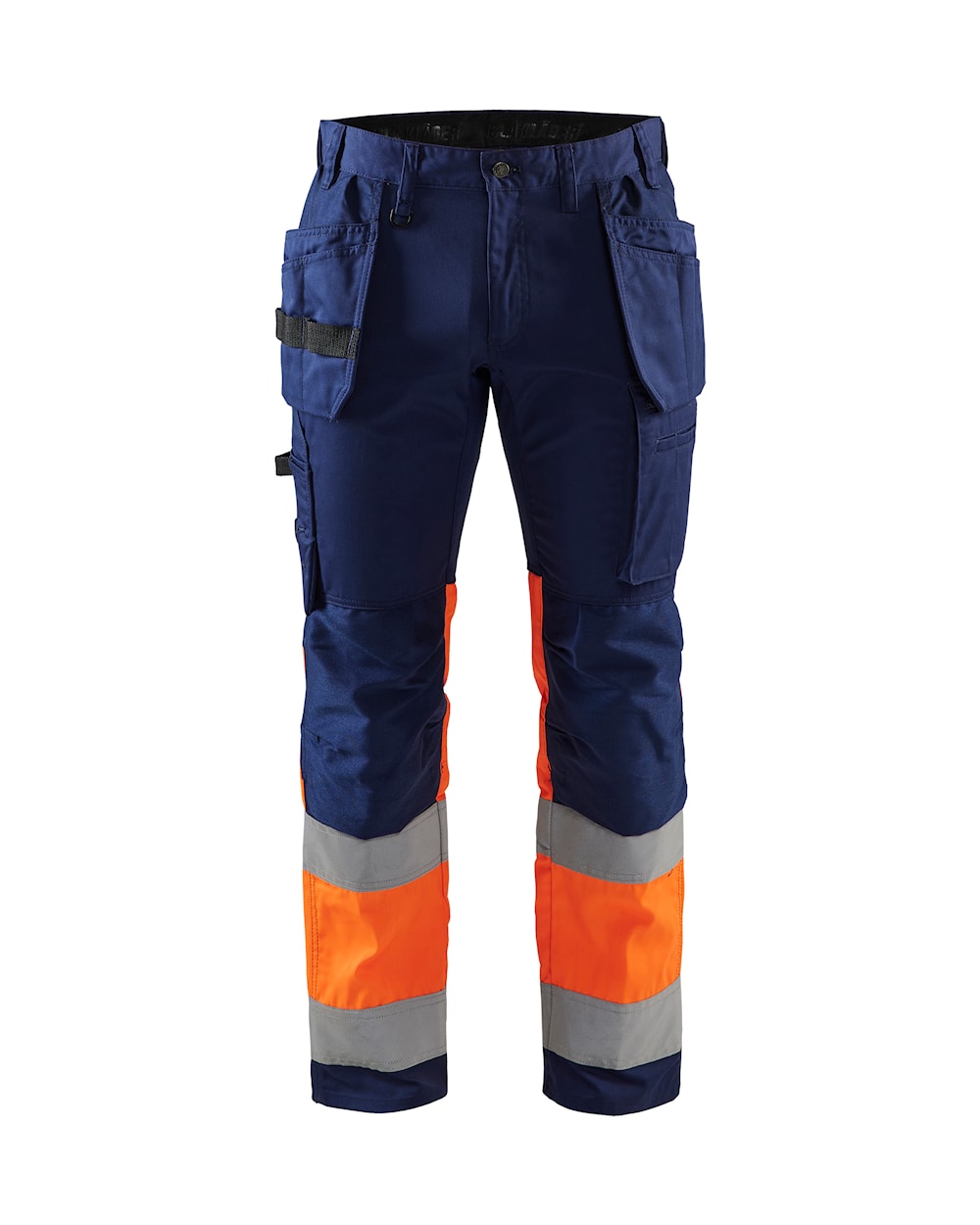 Blaklader Hi-Vis Trousers with Stretch 1558 - Navy Blue/Hi-Vis Orange