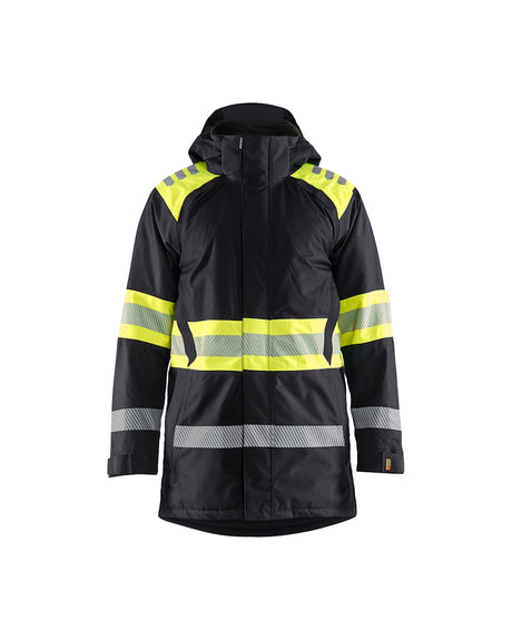 Blaklader Winter Parka Hi-Vis 4485 #colour_black-hi-vis-yellow