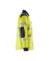 Blaklader Multinorm Shirt 3239 #colour_hi-vis-yellow-navy-blue