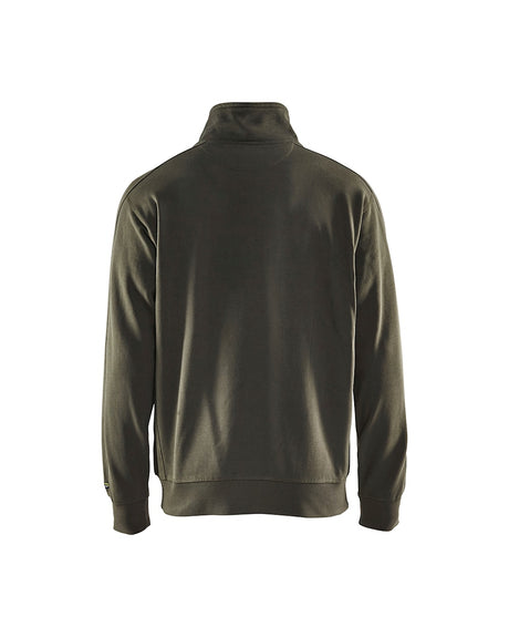 Blaklader Sweatshirt Full Zip 3349 #colour_army-green