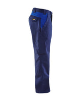 Blaklader Industry Trousers Stretch 1444 - Navy blue/Cornflower blue #colour_navy-blue-cornflower-blue