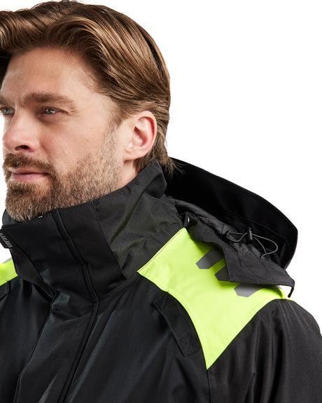 Blaklader Winter Parka Hi-Vis 4485 #colour_black-hi-vis-yellow