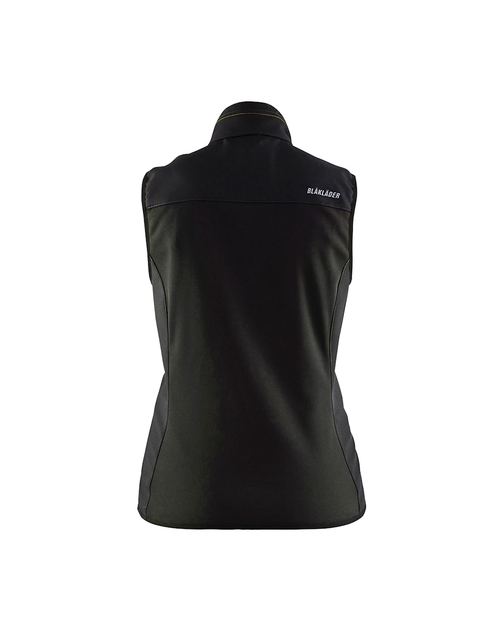 Blaklader Women's Softshell Vest 3851 #colour_black-hi-vis-yellow