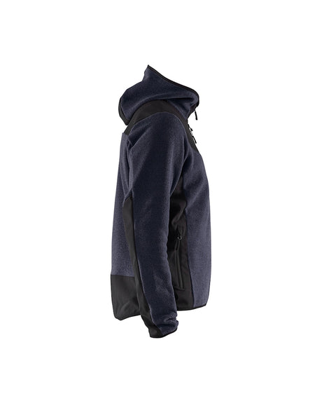 Blaklader Knitted Jacket with Softshell 5940 #colour_dark-navy-black