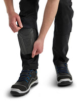 Blaklader Industry Trousers Stretch with Knee Pad Pockets 1448 - Black/Hi-vis yellow #colour_black-hi-vis-yellow