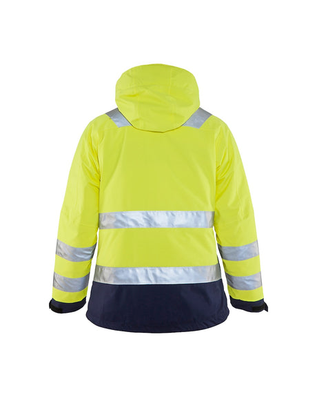 Blaklader Women's Hi-Vis Winter Jacket 4872 #colour_hi-vis-yellow-navy-blue