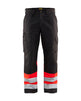 Blaklader Hi-Vis Trousers 1564 - Black/Hi-Vis Red