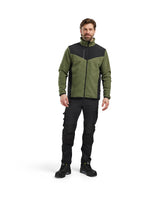 Blaklader Knitted Jacket with Softshell 5942 #colour_autumn-green-black