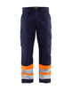 Blaklader Hi-Vis Trousers 1564 - Navy Blue/Hi-Vis Orange