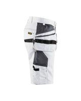 Blaklader Painters Shorts with Stretch 1099 #colour_white-dark-grey