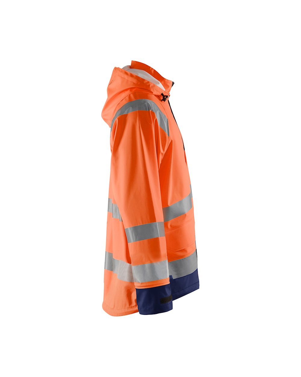 Blaklader Rain Jacket Hi-Vis Level 1 4323 #colour_orange-navy-blue