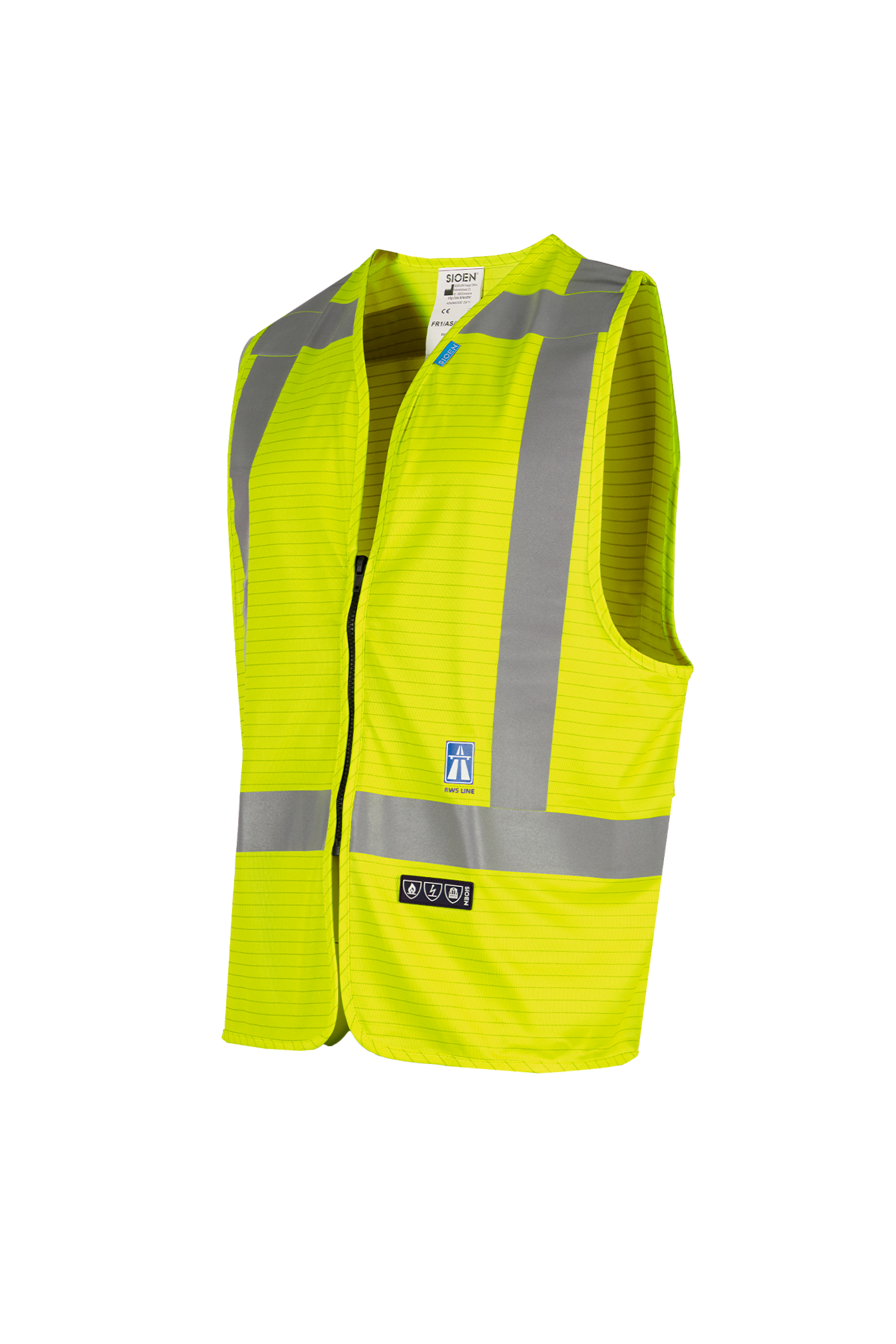 Sioen Sarvan Flame Retardant And Anti-Static Hi-Vis Waistcoat (Rws)