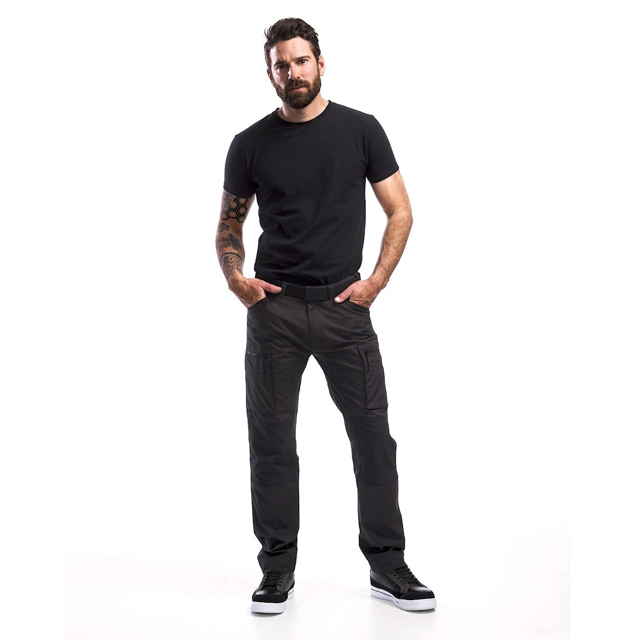 Blaklader Service Trousers with Stretch 14591845 #colour_dark-grey-black