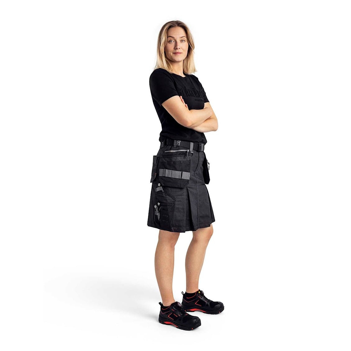 Blaklader Women's Craftsman Skirt with Stretch 7180 #colour_navy-blue-black