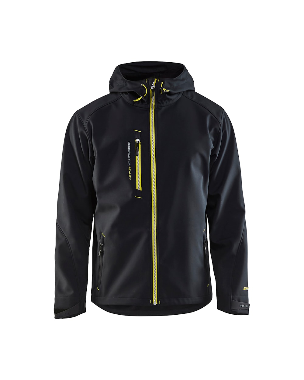 Blaklader Pro Softshell Jacket 4949 #colour_black-hi-vis-yellow