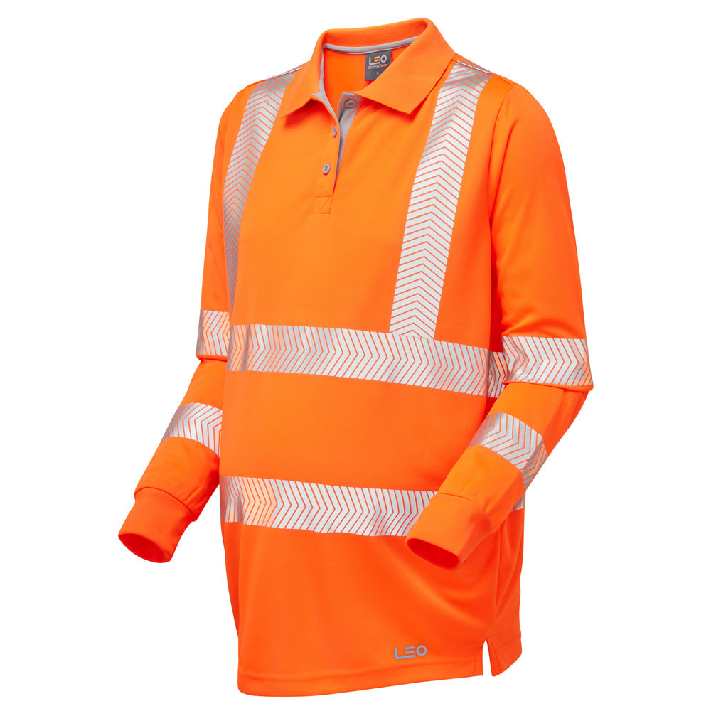 Leo Workwear YARNACOTT Leo EcoViz Performance+ Maternity Sleeved Polo Shirt