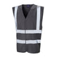 Leo Workwear PILTON Leo EcoViz Reflective Waistcoat - Grey