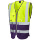 Leo Workwear LYNTON Leo EcoViz Superior Waistcoat - Hi-Vis Yellow/Purple