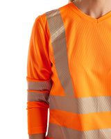 Blaklader Women's Hi-Vis T-Shirt Long Sleeve 3485 #colour_orange