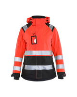 Blaklader Women's Hi-Vis Shell Jacket 4904 #colour_red-hi-vis-black