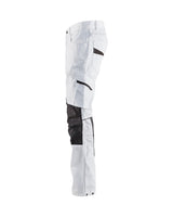 Blaklader Painters Trousers with Stretch 1095 #colour_white-dark-grey