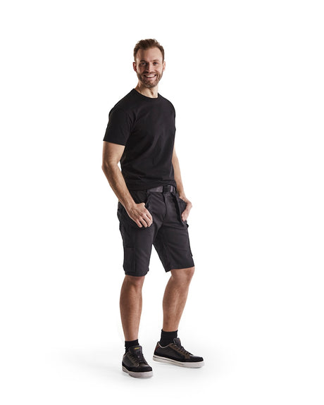 Blaklader Service Shorts with Nailpockets 1494 #colour_black-dark-grey